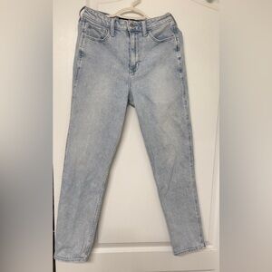 Hollister Women's Straight Leg Jeans in Light Blue